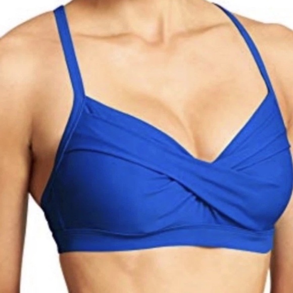 Athleta Womens Bikini Top Bra 36 B/C Purple Halter Padded Swimwear Hook Beach - Picture 13 of 13